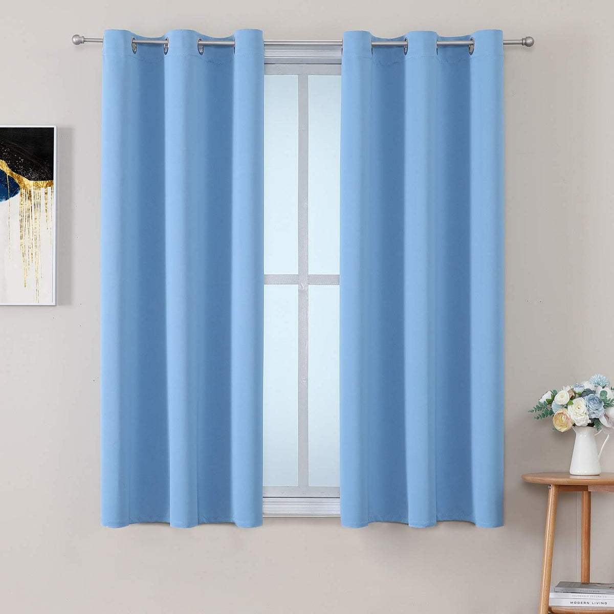 ChrisDowa 2-Panel Thermal Insulated Blackout Curtains