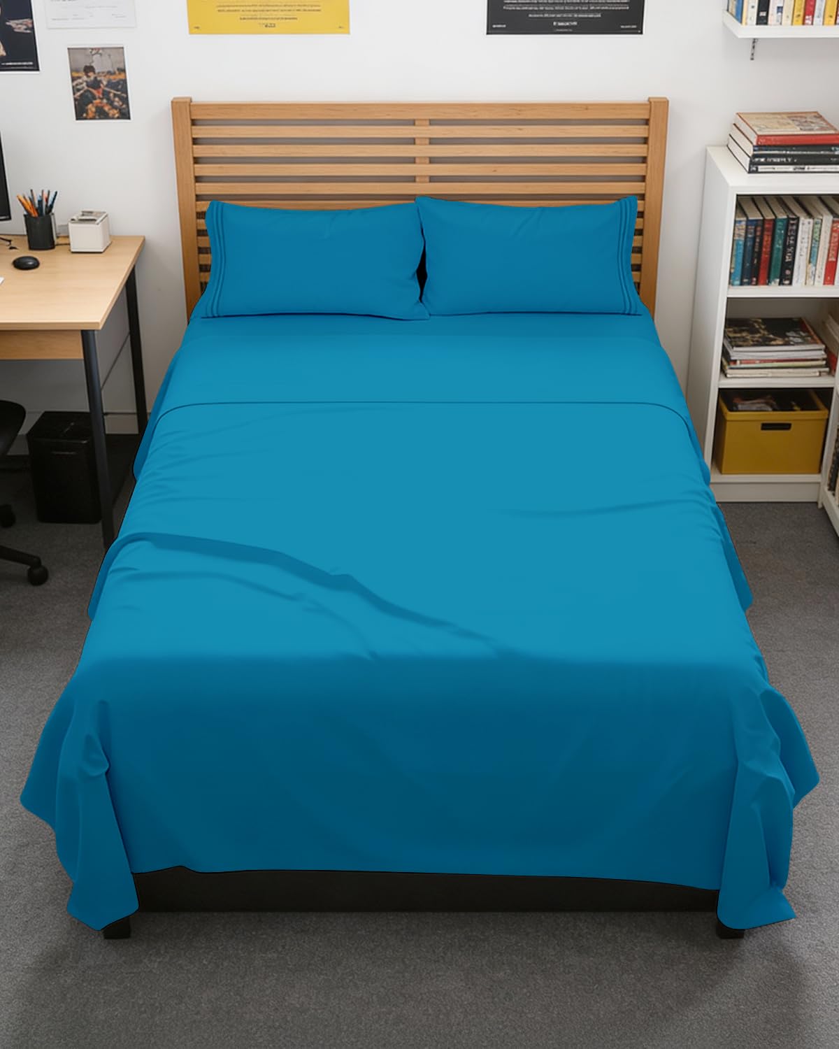 CGK Unlimited 4 Piece Sheet Set - Ultra-Soft, Breathable & Cooling Bed Sheets Set - Hotel Luxury Bedding for Women & Men with Deep Pockets - Wrinkle & Fade Free - Oeko-Tex