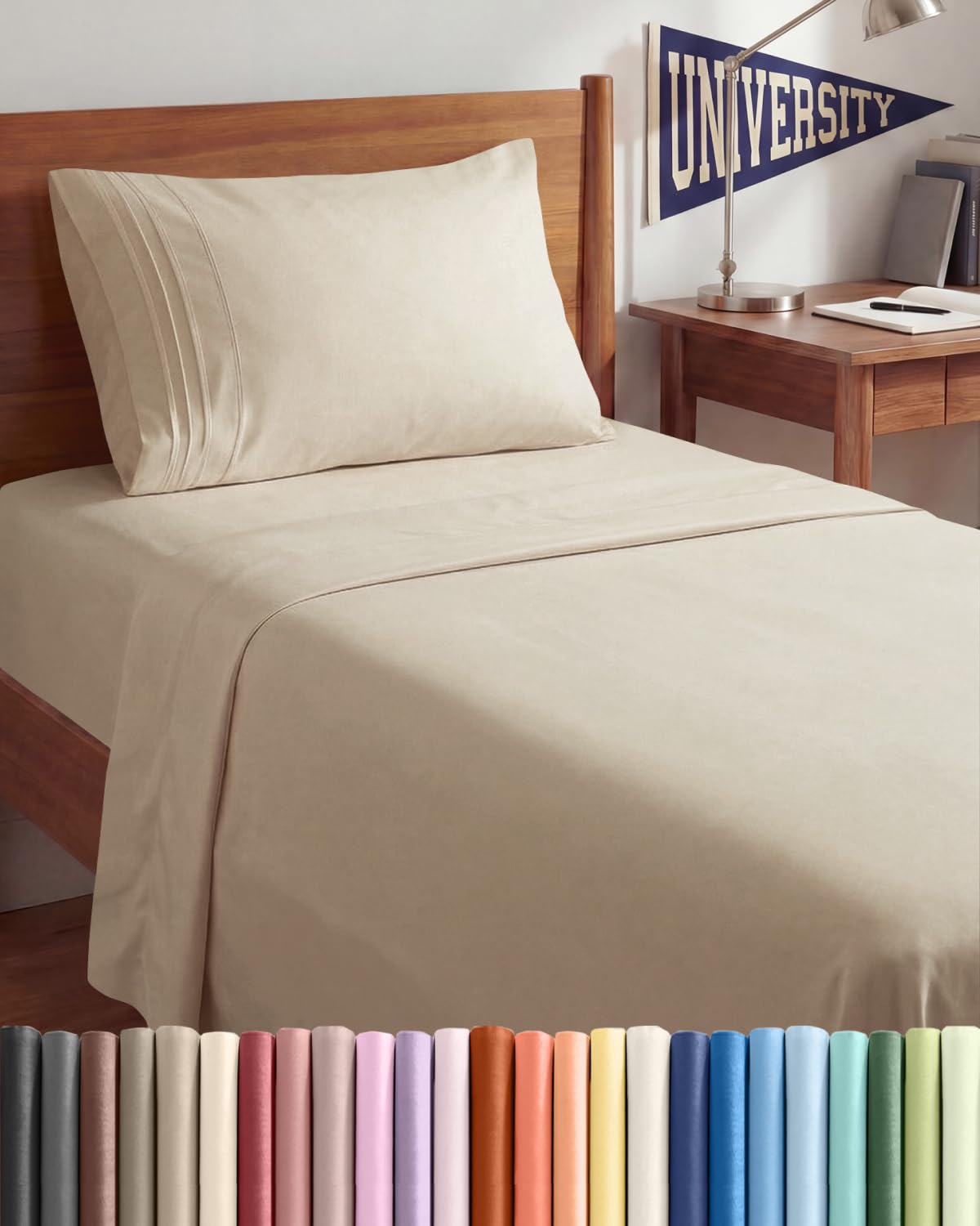 CGK Unlimited 4 Piece Sheet Set - Ultra-Soft, Breathable & Cooling Bed Sheets Set - Hotel Luxury Bedding for Women & Men with Deep Pockets - Wrinkle & Fade Free - Oeko-Tex