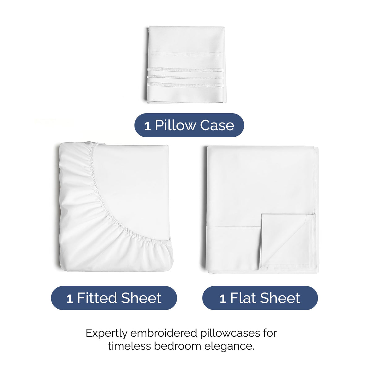 CGK Unlimited 4 Piece Sheet Set - Ultra-Soft, Breathable & Cooling Bed Sheets Set - Hotel Luxury Bedding for Women & Men with Deep Pockets - Wrinkle & Fade Free - Oeko-Tex