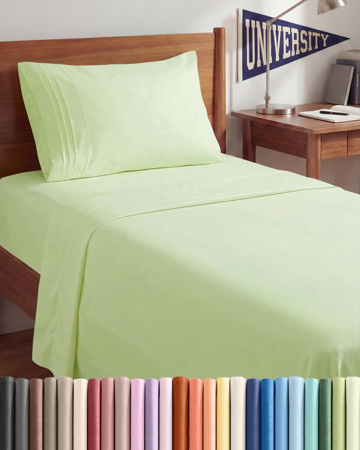 CGK Unlimited 4 Piece Sheet Set - Ultra-Soft, Breathable & Cooling Bed Sheets Set - Hotel Luxury Bedding for Women & Men with Deep Pockets - Wrinkle & Fade Free - Oeko-Tex