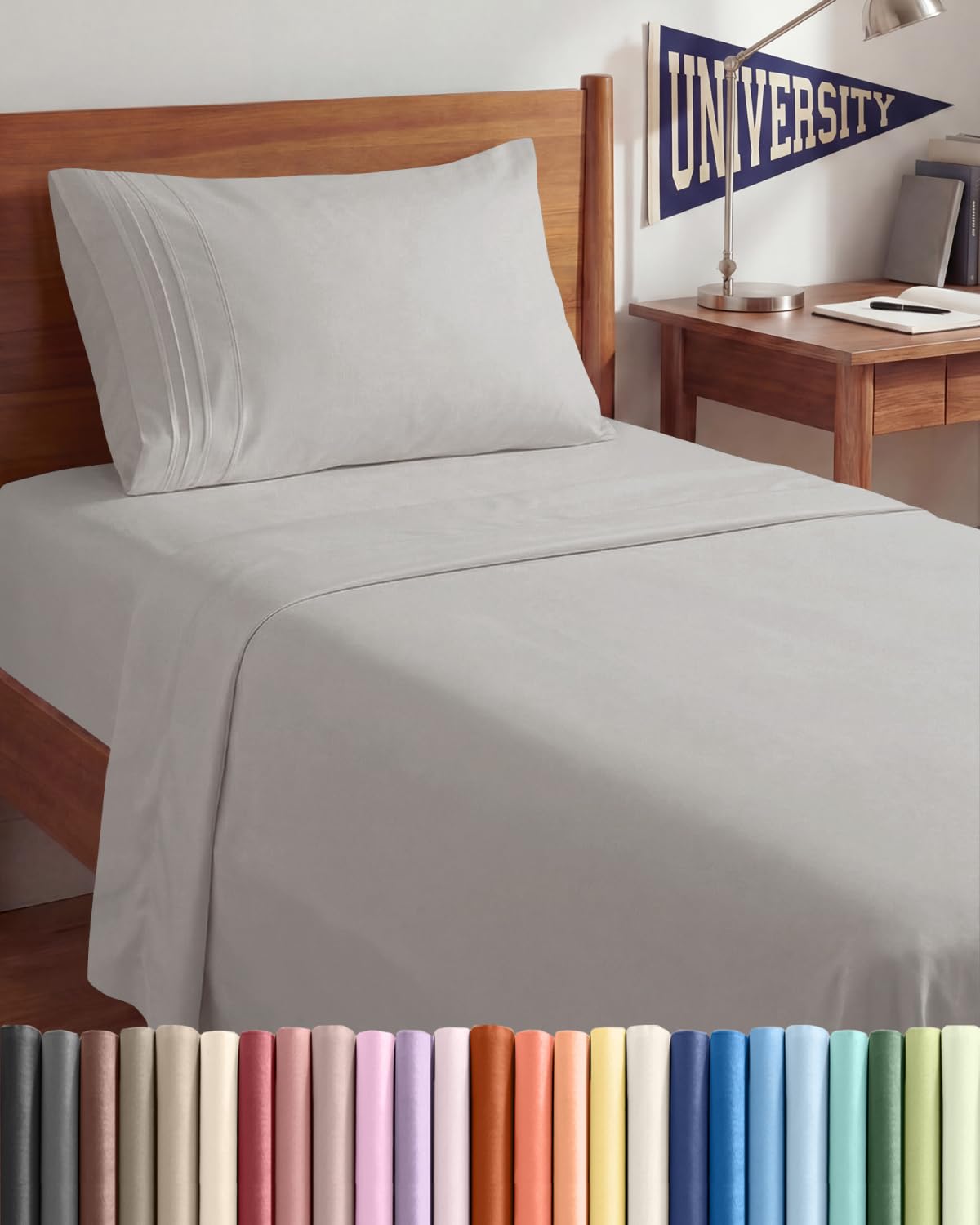 CGK Unlimited 4 Piece Sheet Set - Ultra-Soft, Breathable & Cooling Bed Sheets Set - Hotel Luxury Bedding for Women & Men with Deep Pockets - Wrinkle & Fade Free - Oeko-Tex