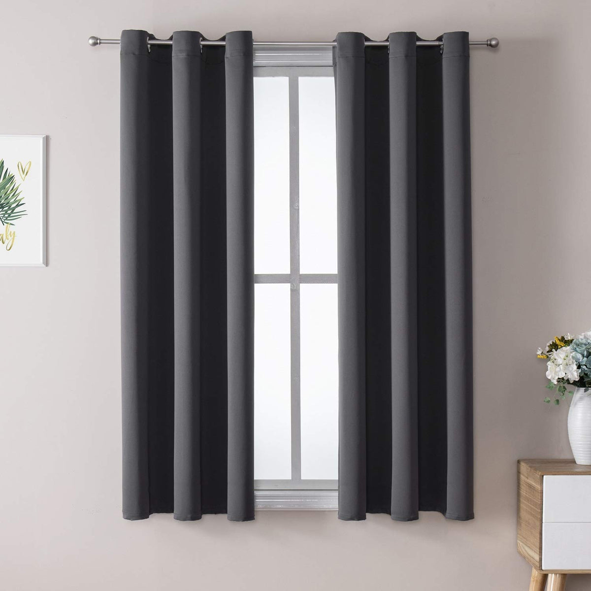 ChrisDowa 2-Panel Thermal Insulated Blackout Curtains