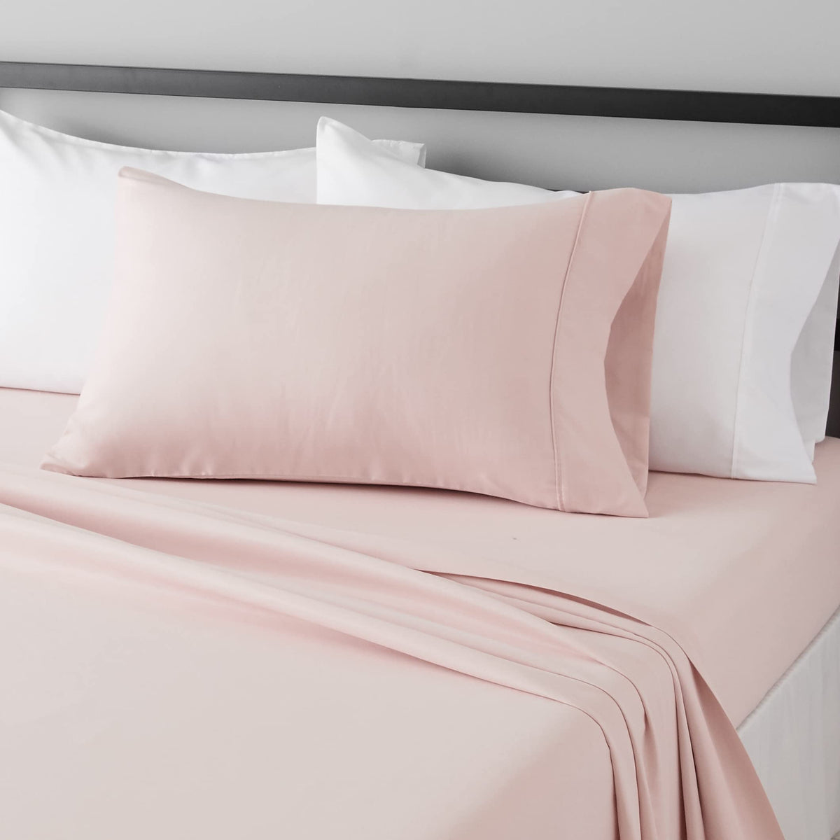 Amazon Basics Lightweight Super Soft Easy Care Microfiber 4-Piece Bed Sheet Set with 14-Inch Deep Pocket
