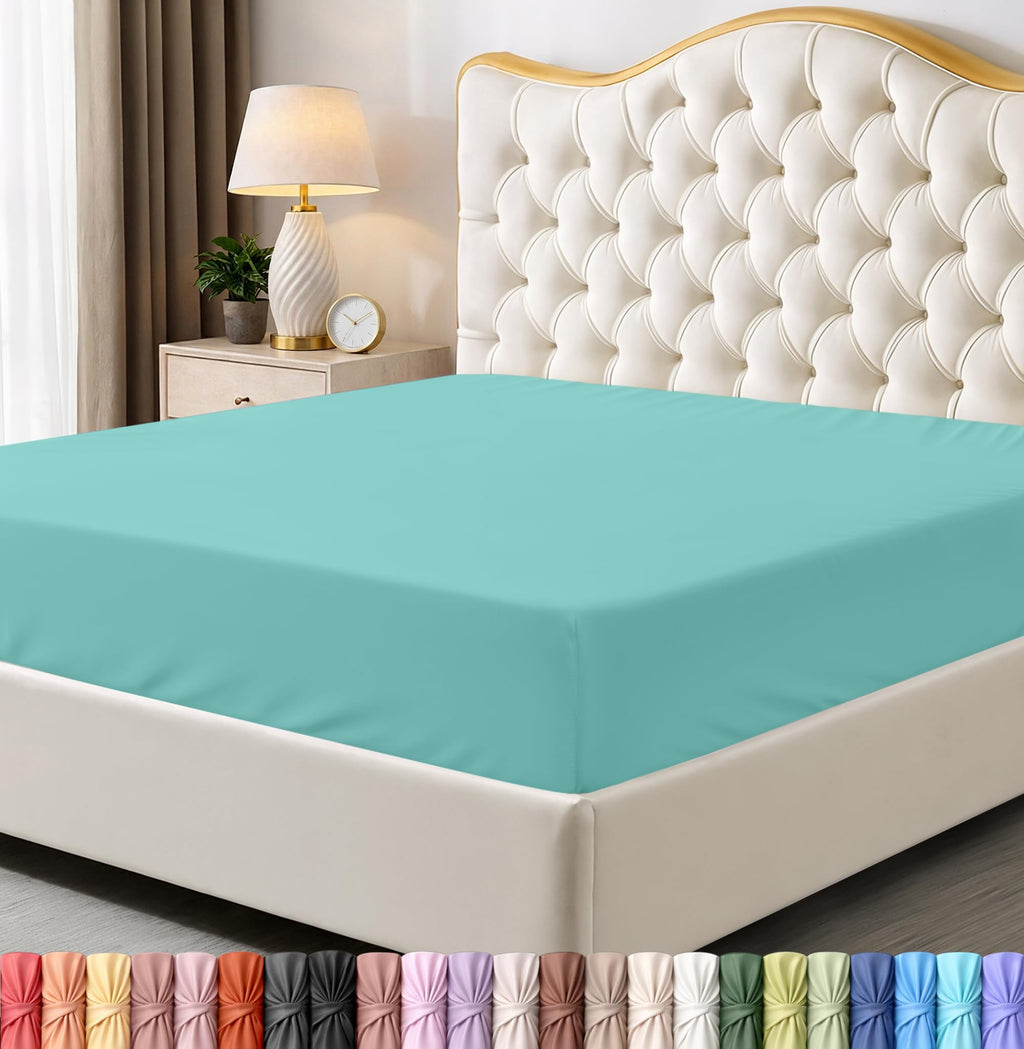Fitted Sheet, Ultra Soft Fits Up to 16 Inch Deep Pocket