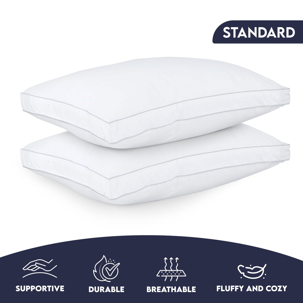 Utopia Bedding Bed Pillows for Sleeping Queen Size (White), Set of 6, Cooling Hotel Quality, Gusseted Pillow for Back, Stomach or Side Sleepers