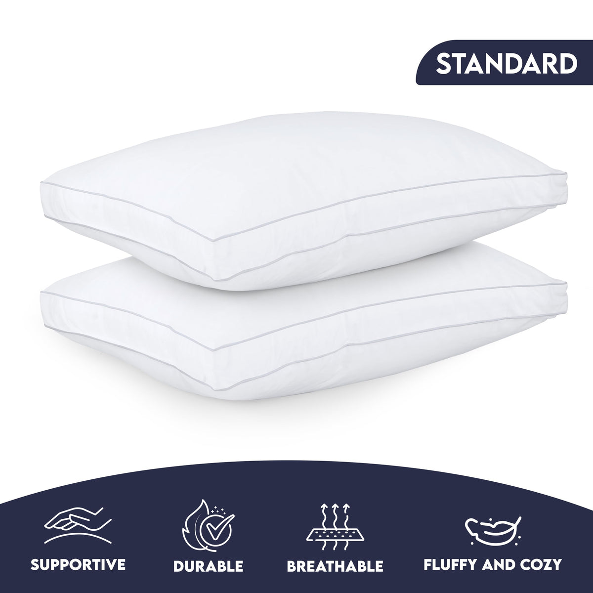 Utopia Bedding Bed Pillows for Sleeping Queen Size (White), Set of 6, Cooling Hotel Quality, Gusseted Pillow for Back, Stomach or Side Sleepers