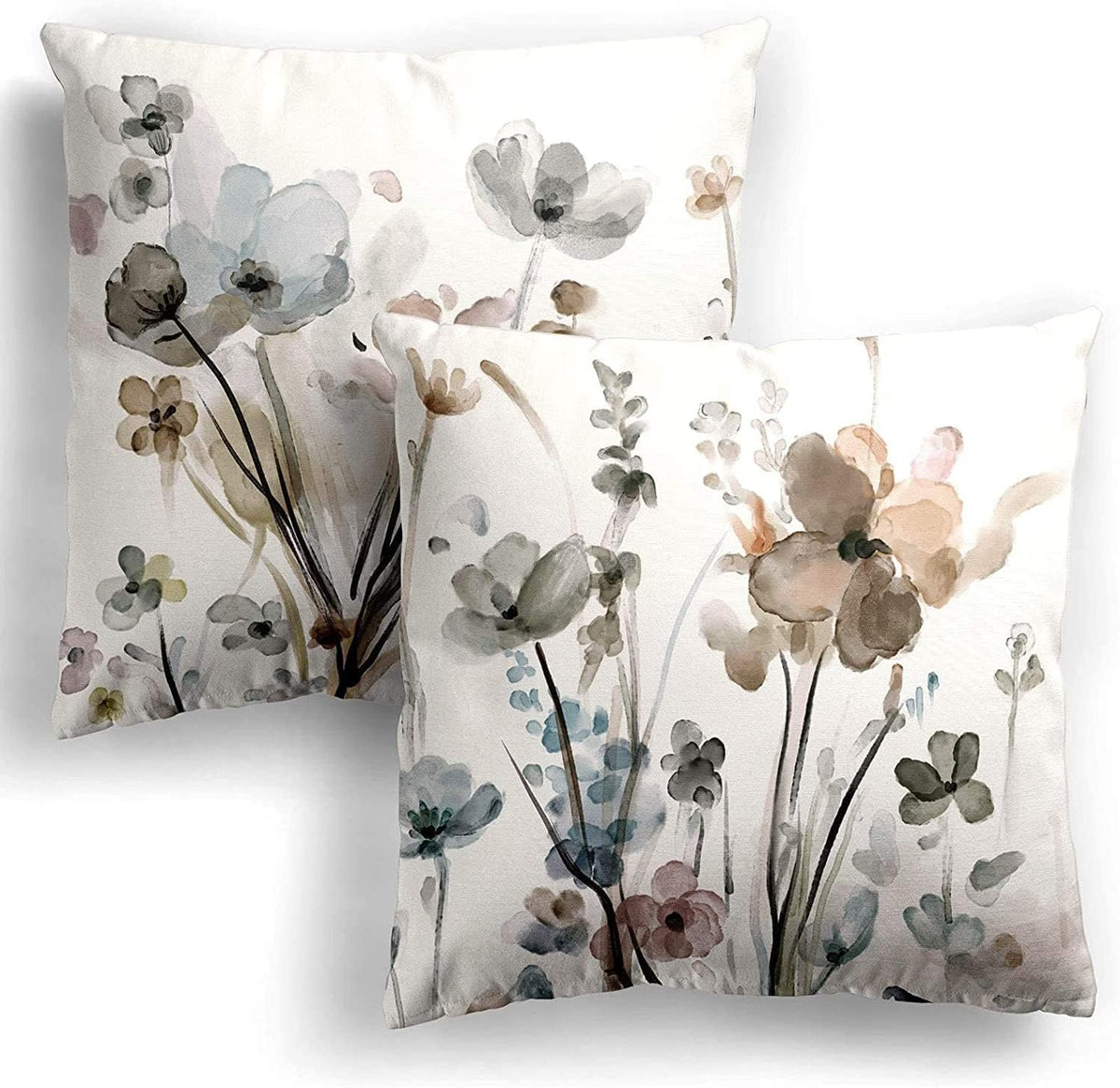 Qesonoo Set of 2 Floral Decorative Throw Pillow Covers