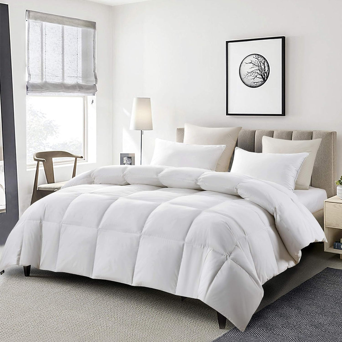 Serta Goose Feather Down Fiber Cotton Comforter