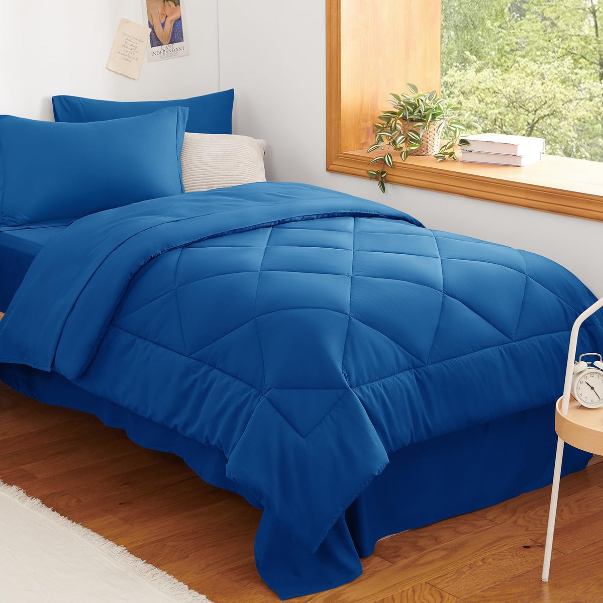 CozyLux Comforter Set, Down Alternative Bedding Set with Sheets, 5/7 Pieces