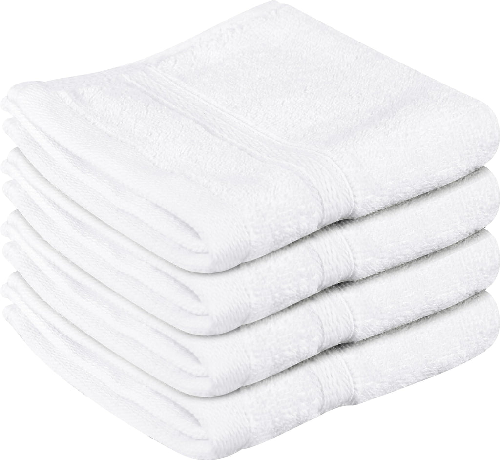 Towel and Linen Mart 100% Cotton White 6 Pack Bath Towel Set, Quick Dry, Super Absorbent, Light Weight, Soft Feel for Hotel, Spa and Bathroom (27 X 54)