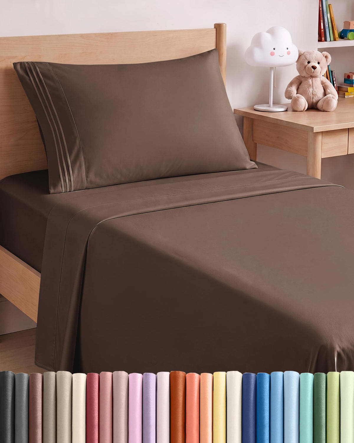 CGK Unlimited 4 Piece Sheet Set - Ultra-Soft, Breathable & Cooling Bed Sheets Set - Hotel Luxury Bedding for Women & Men with Deep Pockets - Wrinkle & Fade Free - Oeko-Tex