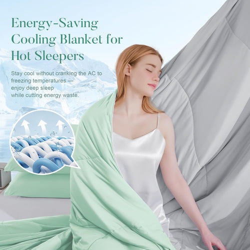 AQUZIN Lightweight Breathable Silky Cooling Comforter