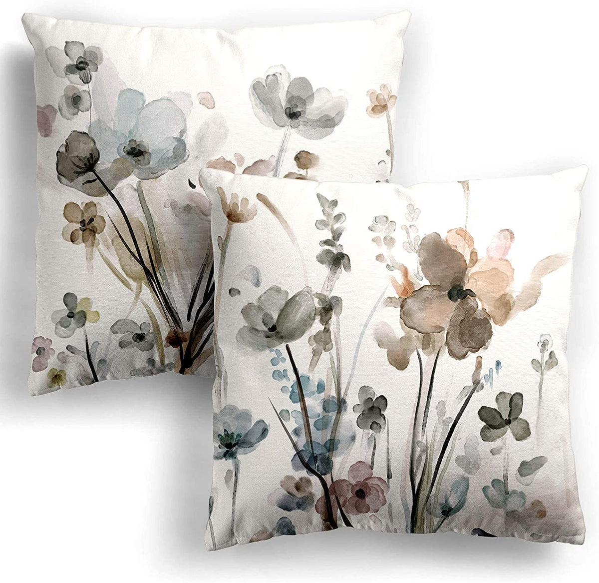 Qesonoo Set of 2 Floral Decorative Throw Pillow Covers