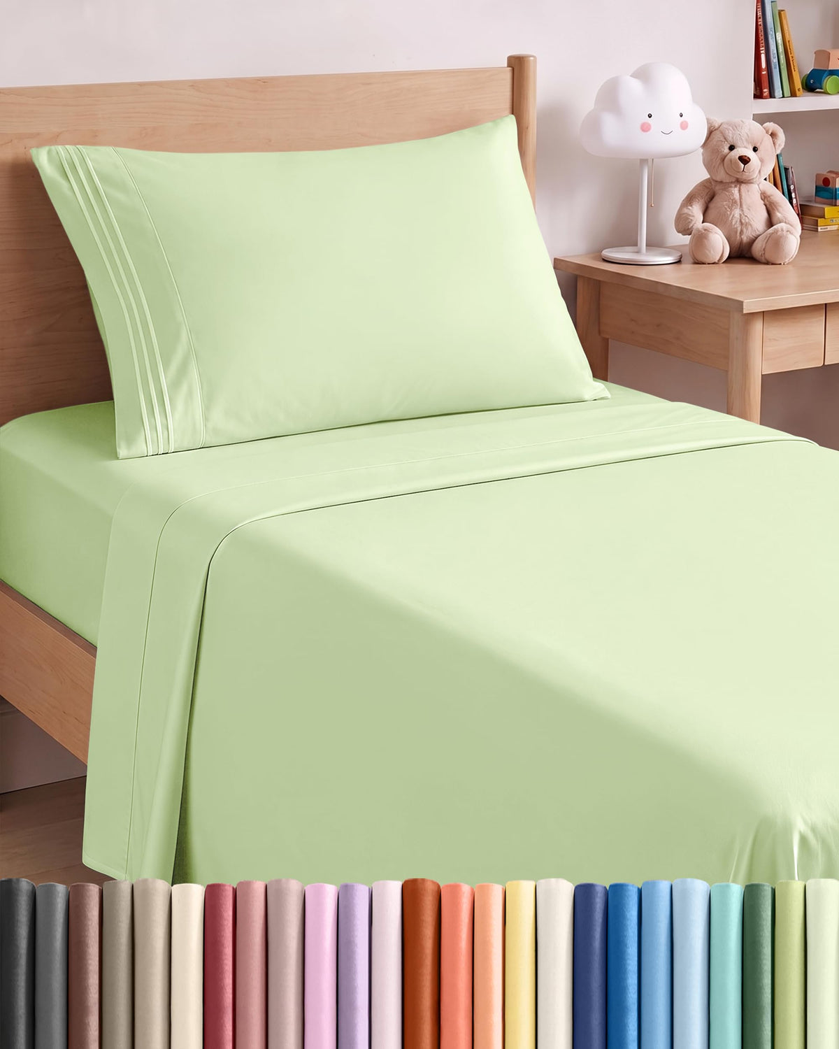 CGK Unlimited 4 Piece Sheet Set - Ultra-Soft, Breathable & Cooling Bed Sheets Set - Hotel Luxury Bedding for Women & Men with Deep Pockets - Wrinkle & Fade Free - Oeko-Tex