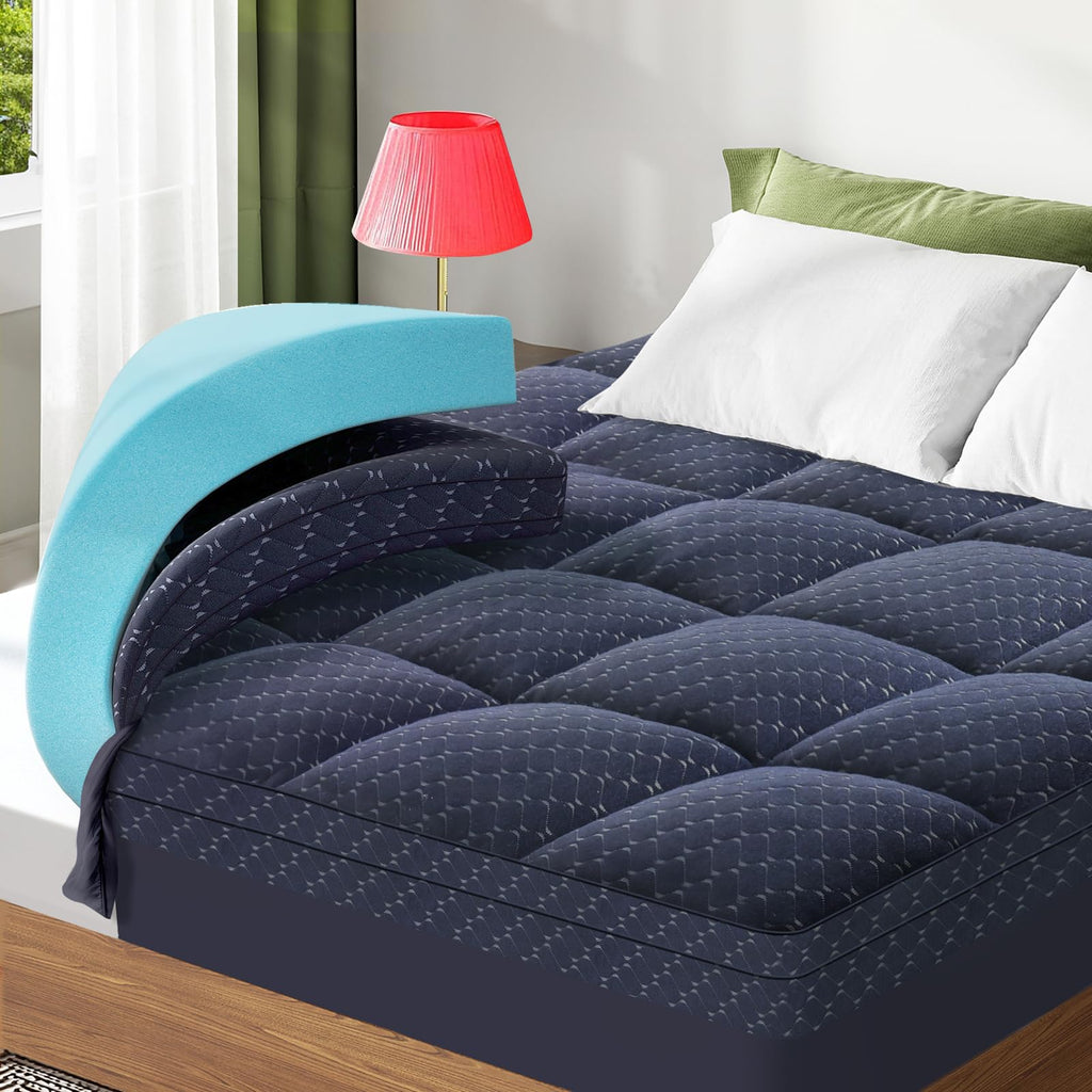 VALUXE Dual Layer 3 Inch Memory Foam Mattress Topper California King Size