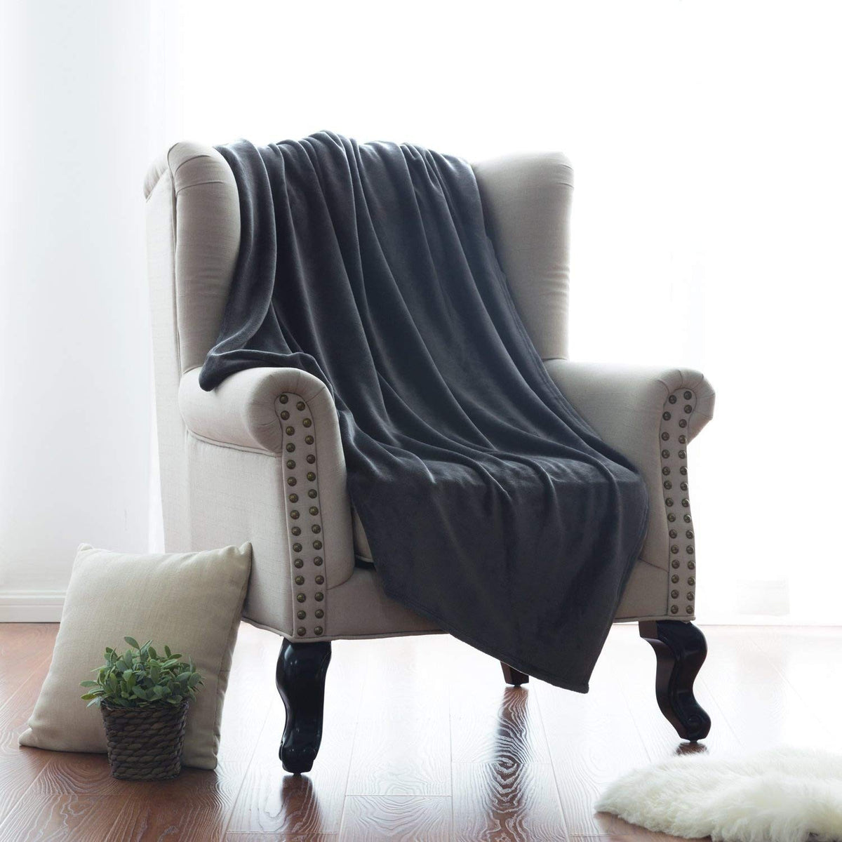 Bedsure Lightweight Plush Fleece Throw Blanket for Sofa