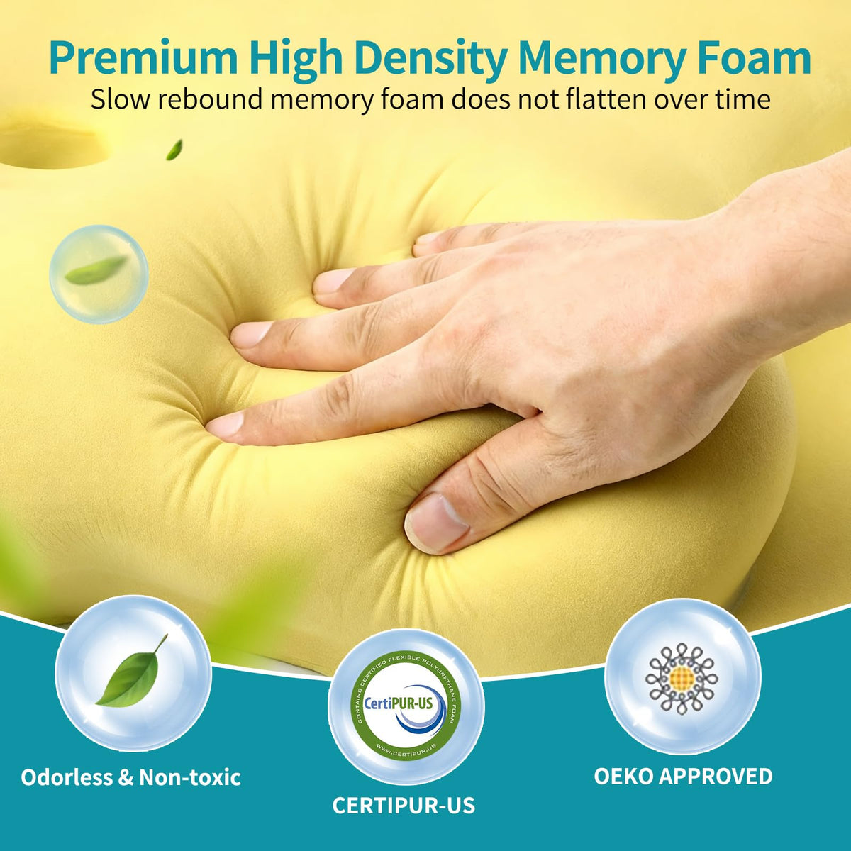 Cervical Neck Pillow for Pain Relief - Ergonomic Pillow for Neck Support, Contour Memory Foam Pillows for Sleeping, Orthopedic Bed Pillow for Side Back Stomach Sleepers