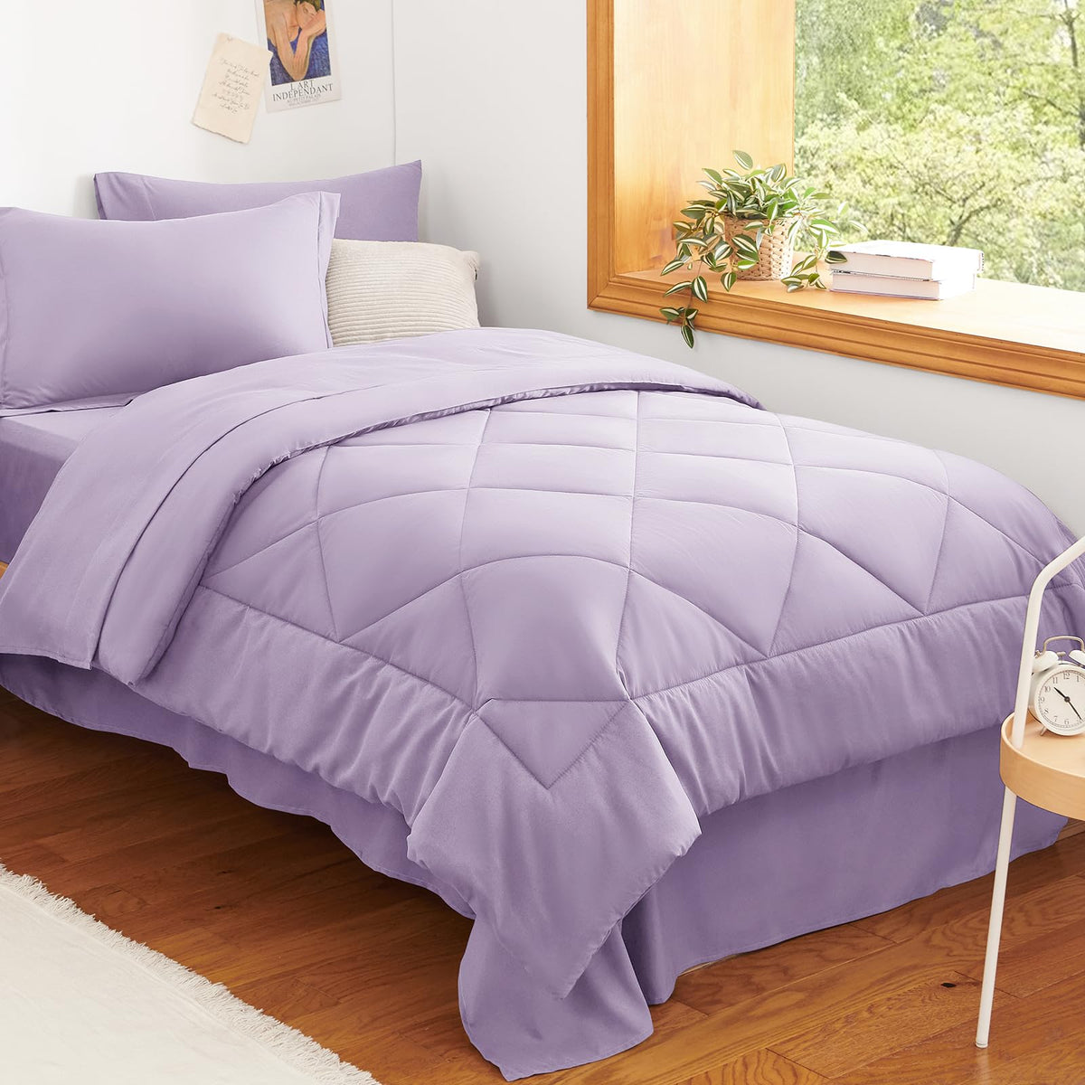 CozyLux Comforter Set, Down Alternative Bedding Set with Sheets, 5/7 Pieces