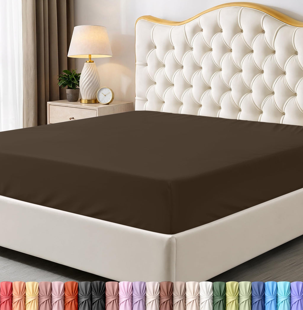 Fitted Sheet, Ultra Soft Fits Up to 16 Inch Deep Pocket