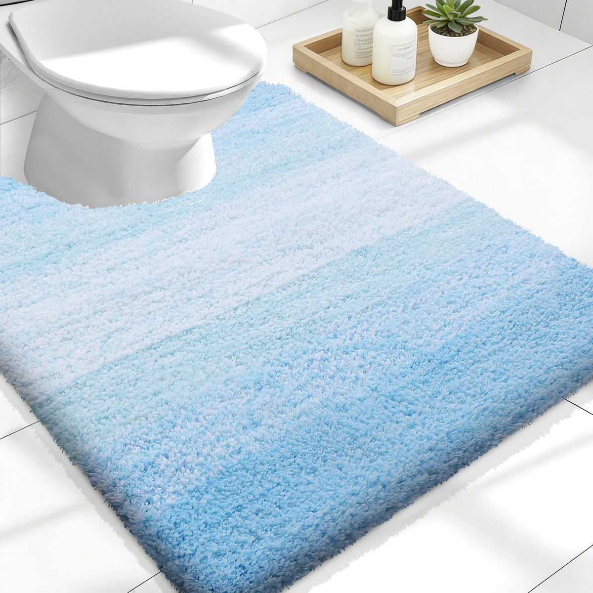 OLANLY Extra-Soft Absorbent Microfiber Bathroom Rug Mat