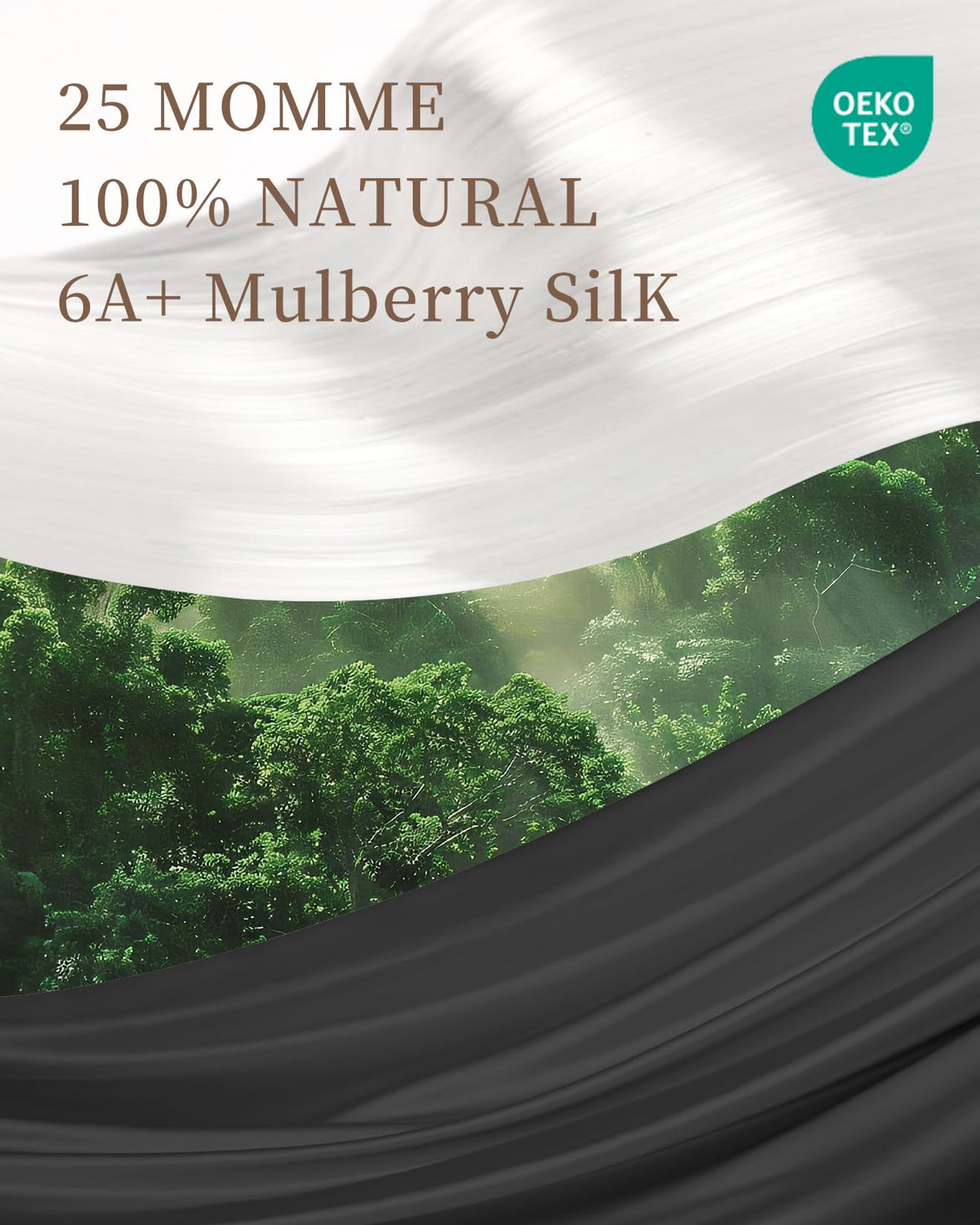 THXSILK 4pcs Silk Bed Sheets Set, 25 Momme Mulberry Silk Bedding Set, Sheets and Pillowcase Set, Extremely Soft and Luxurious
