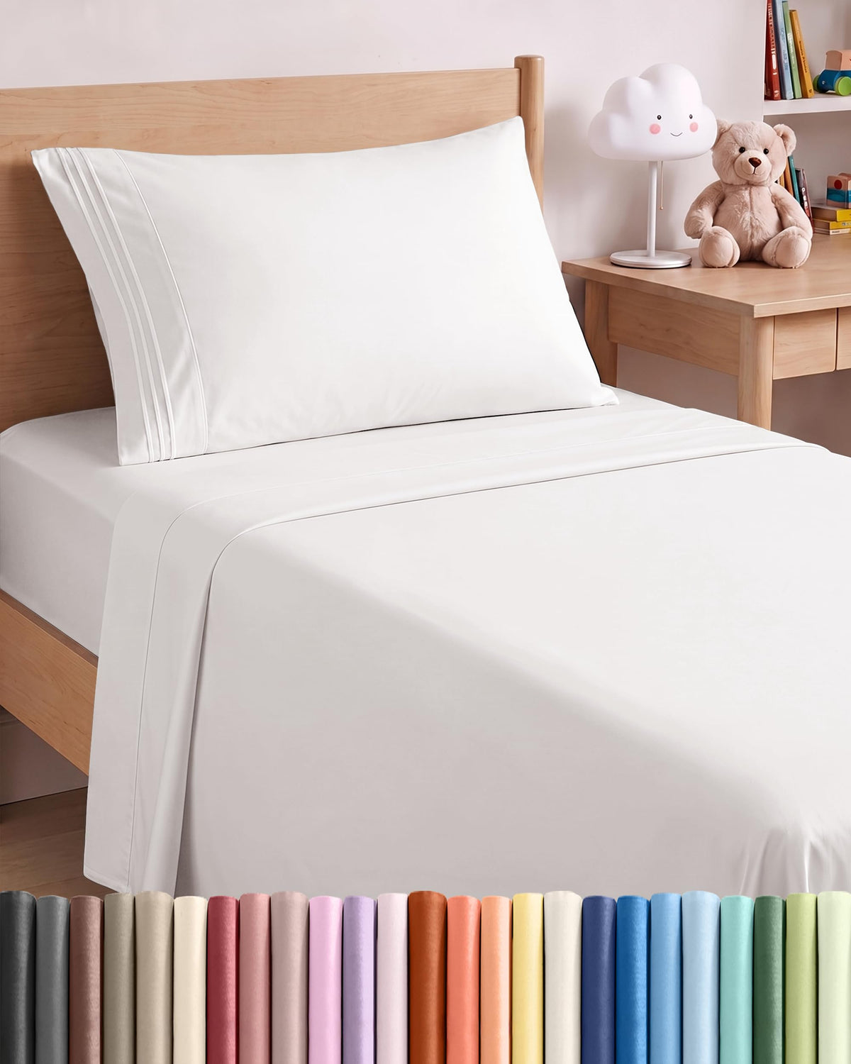 CGK Unlimited 4 Piece Sheet Set - Ultra-Soft, Breathable & Cooling Bed Sheets Set - Hotel Luxury Bedding for Women & Men with Deep Pockets - Wrinkle & Fade Free - Oeko-Tex