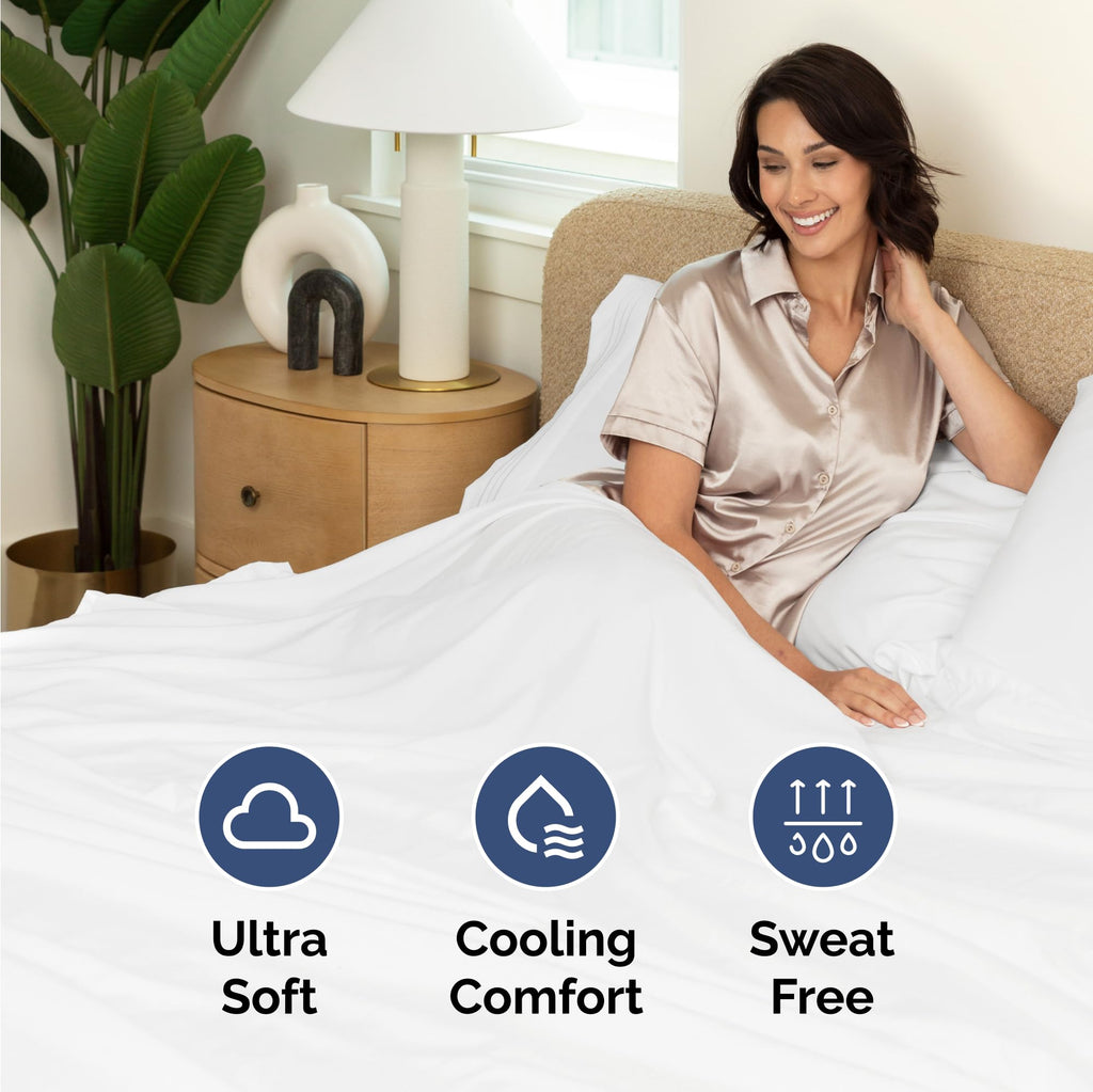 CGK Unlimited 4 Piece Sheet Set - Ultra-Soft, Breathable & Cooling Bed Sheets Set - Hotel Luxury Bedding for Women & Men with Deep Pockets - Wrinkle & Fade Free - Oeko-Tex