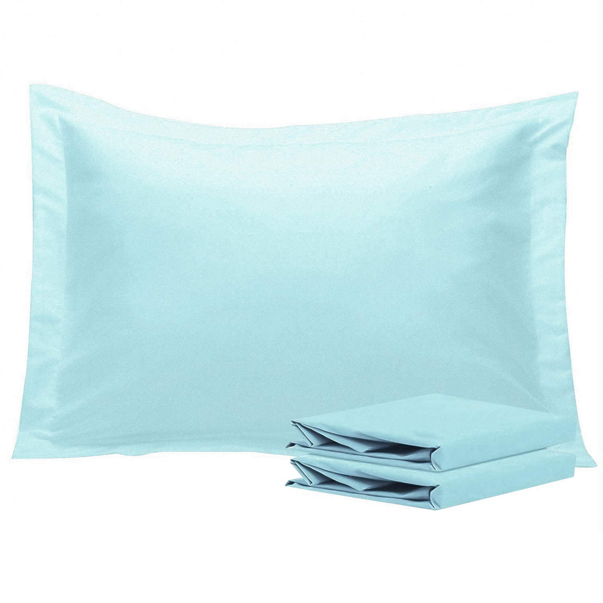 NTBAY Brushed Microfiber Pillow Shams, Soft and Cozy, Wrinkle, Fade, Stain Resistant 2 Pack Pillow Cases