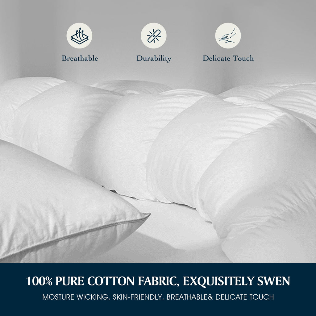 Serta Goose Feather Down Fiber Cotton Comforter
