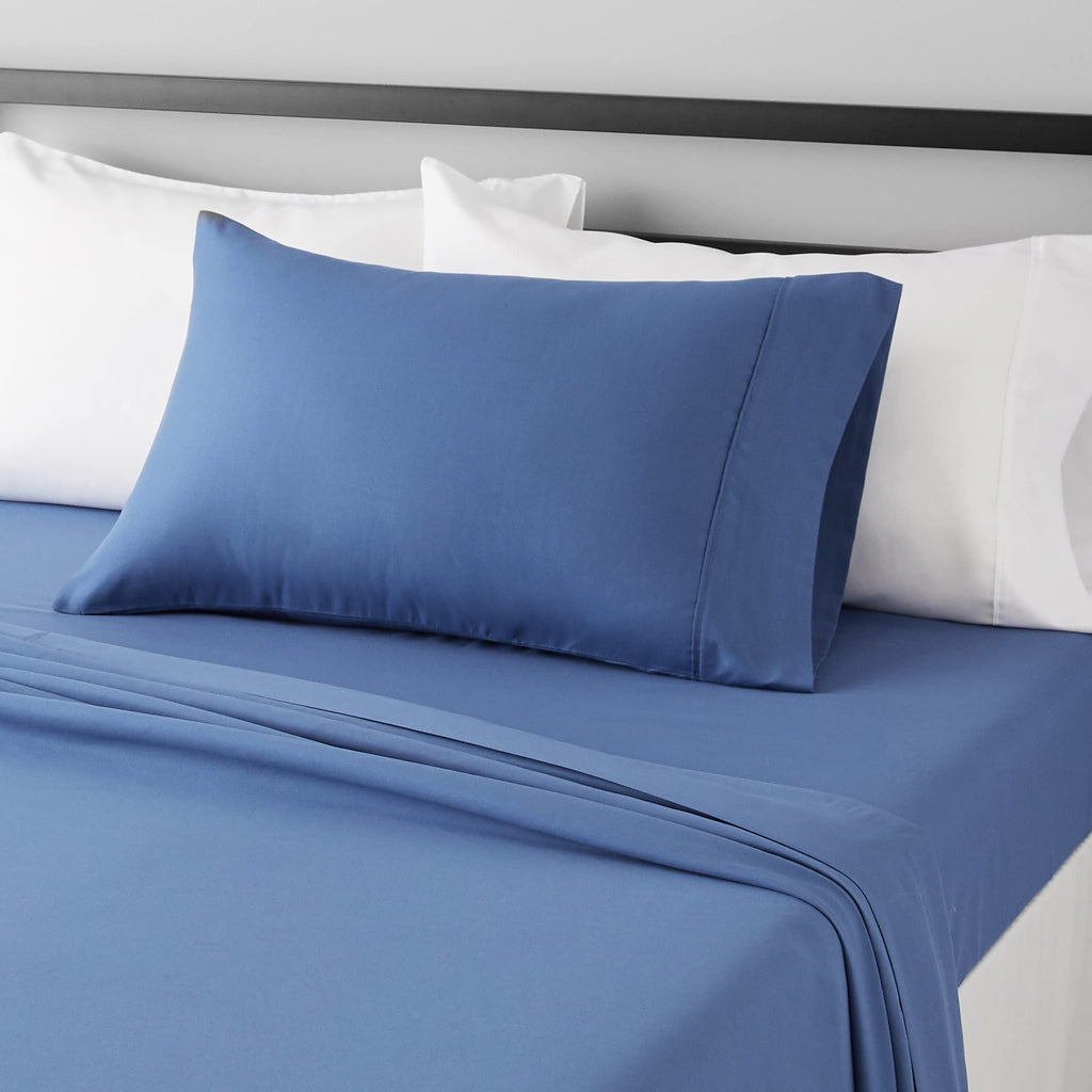 Amazon Basics Lightweight Super Soft Easy Care Microfiber 4-Piece Bed Sheet Set with 14-Inch Deep Pocket