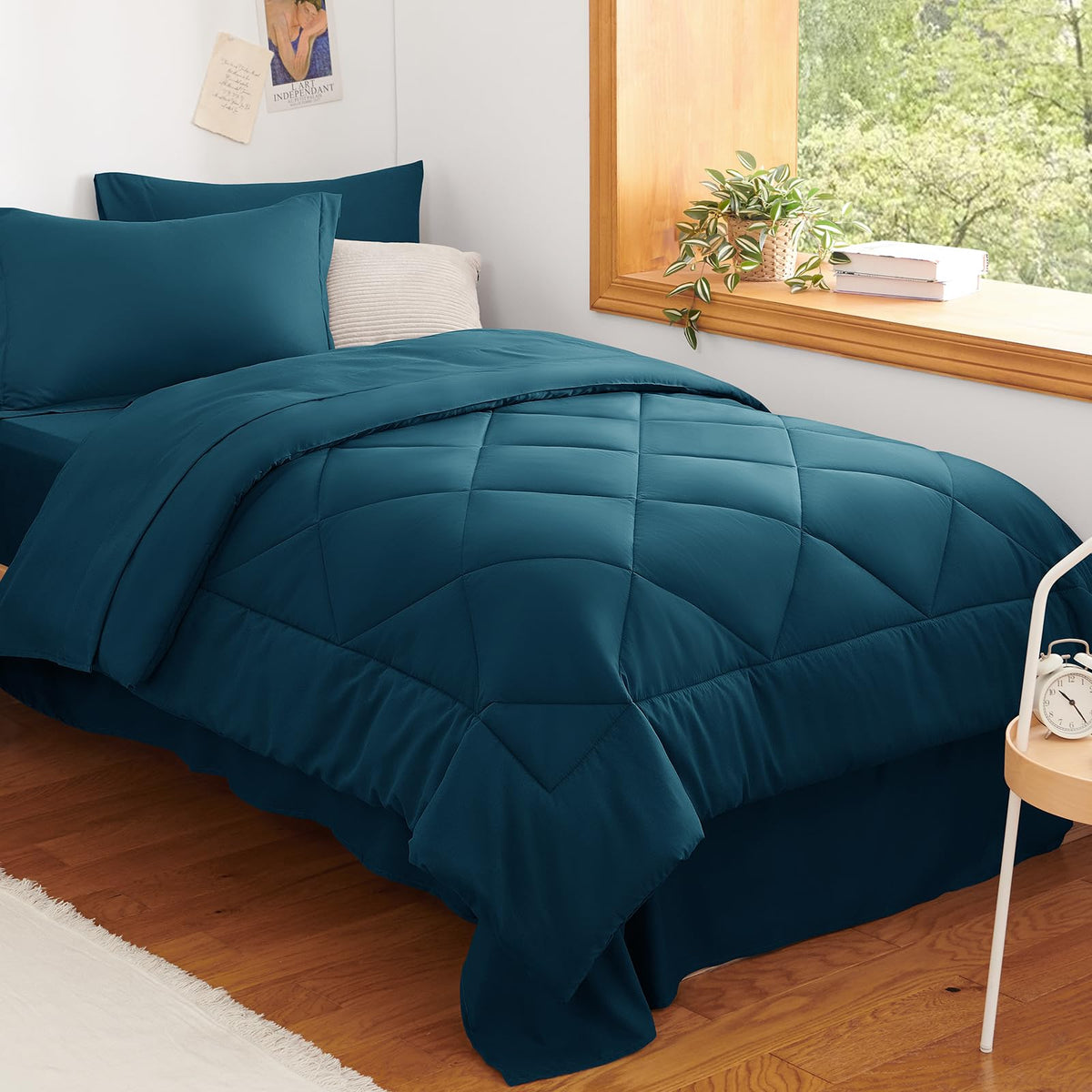 CozyLux Comforter Set, Down Alternative Bedding Set with Sheets, 5/7 Pieces
