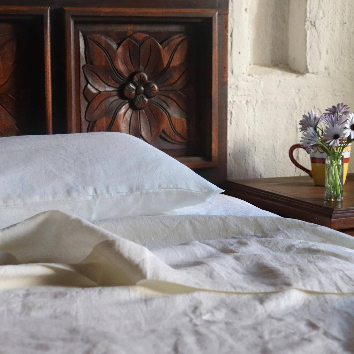 Huddleson Linen Sheet Set Breathable French Flax Woven in Italy European Luxury Quality Sheets