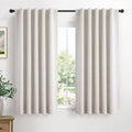 Linen Total Blackout Curtains for Bedroom Living Room