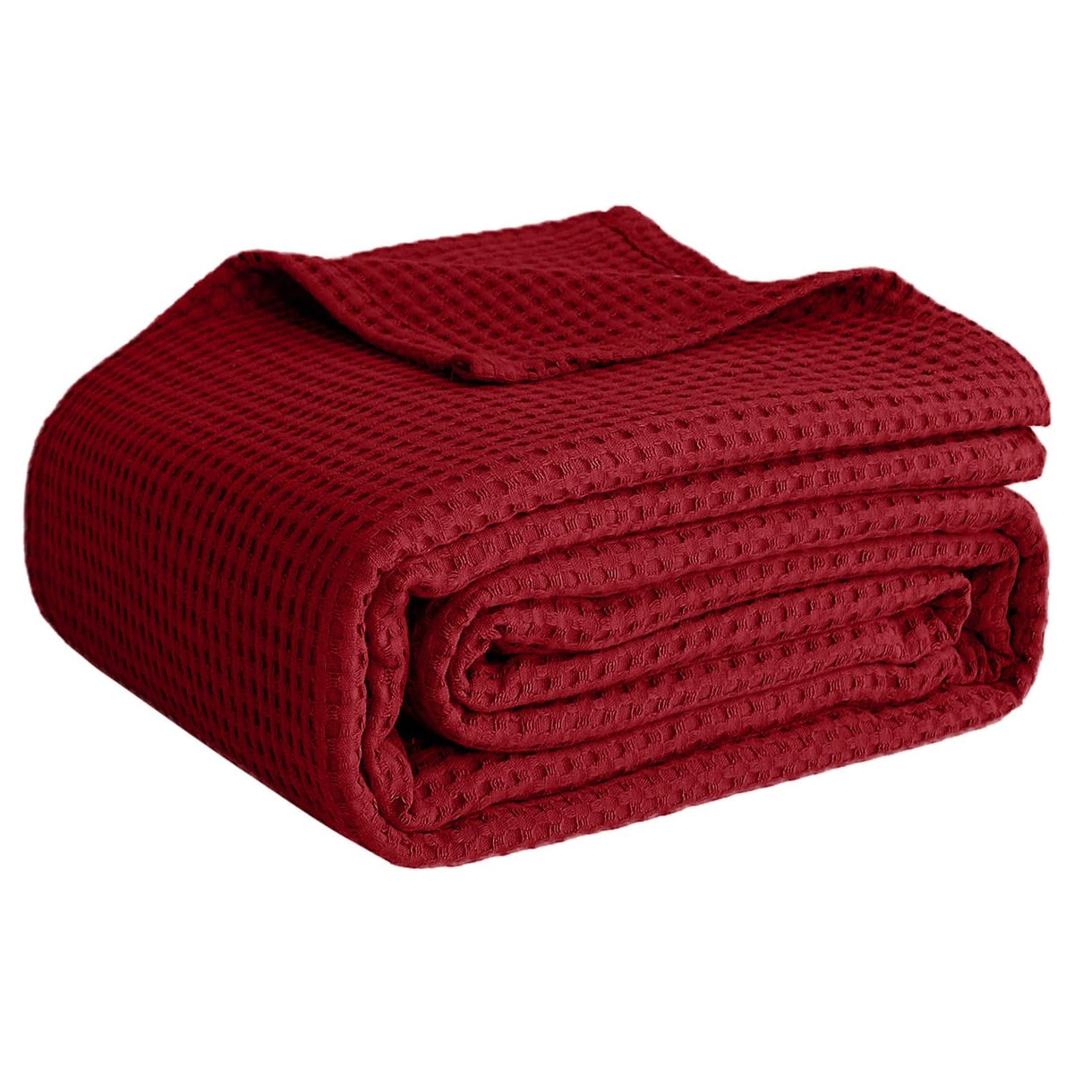 100% Cotton Waffle-Weave Lightweight Summer Bed Blanket