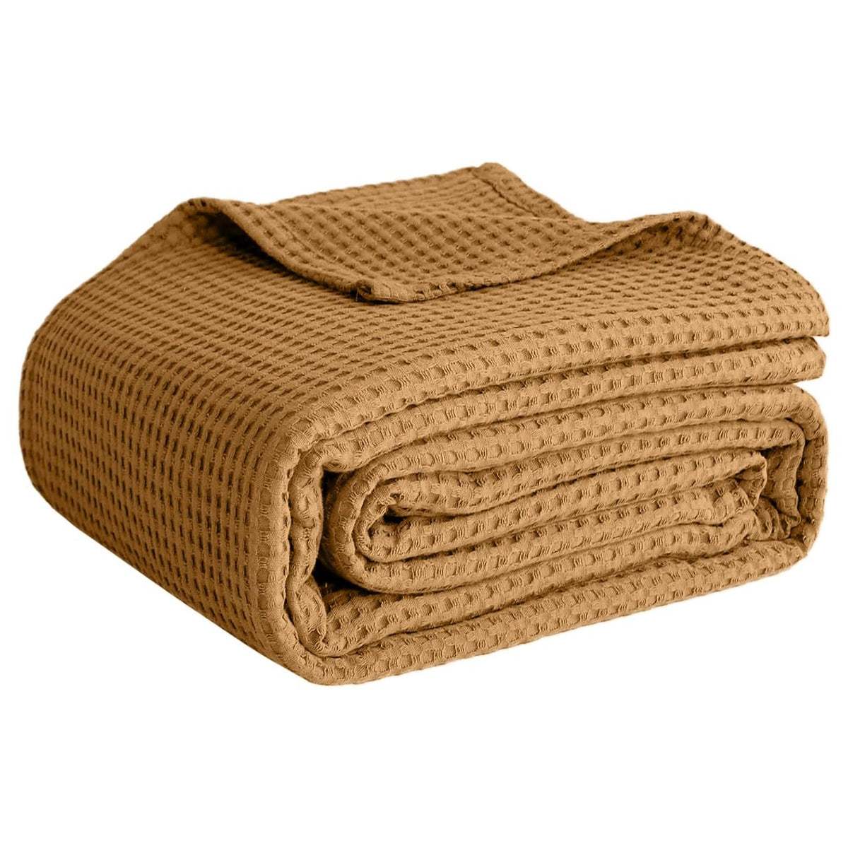 100% Cotton Waffle-Weave Lightweight Summer Bed Blanket