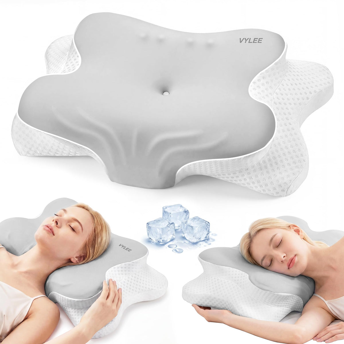 VYLEE Memory Foam Cervical Neck Support Contour Pillow
