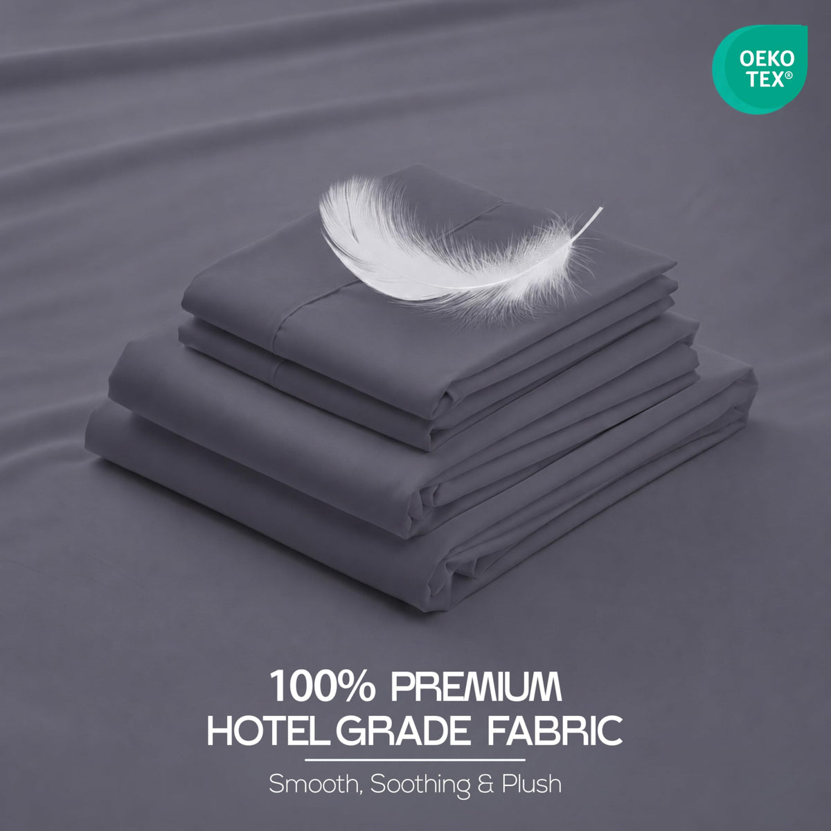 Bulk 10-Pack Queen Deep Pocket Sheet Set For Hotel, Resort & Motel, Grey