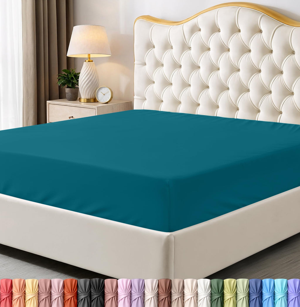 Fitted Sheet, Ultra Soft Fits Up to 16 Inch Deep Pocket