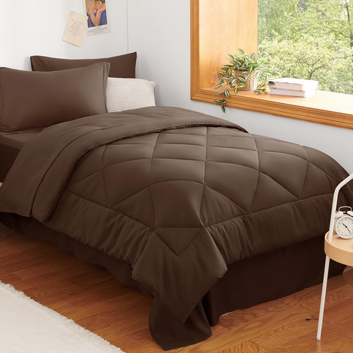 CozyLux Comforter Set, Down Alternative Bedding Set with Sheets, 5/7 Pieces