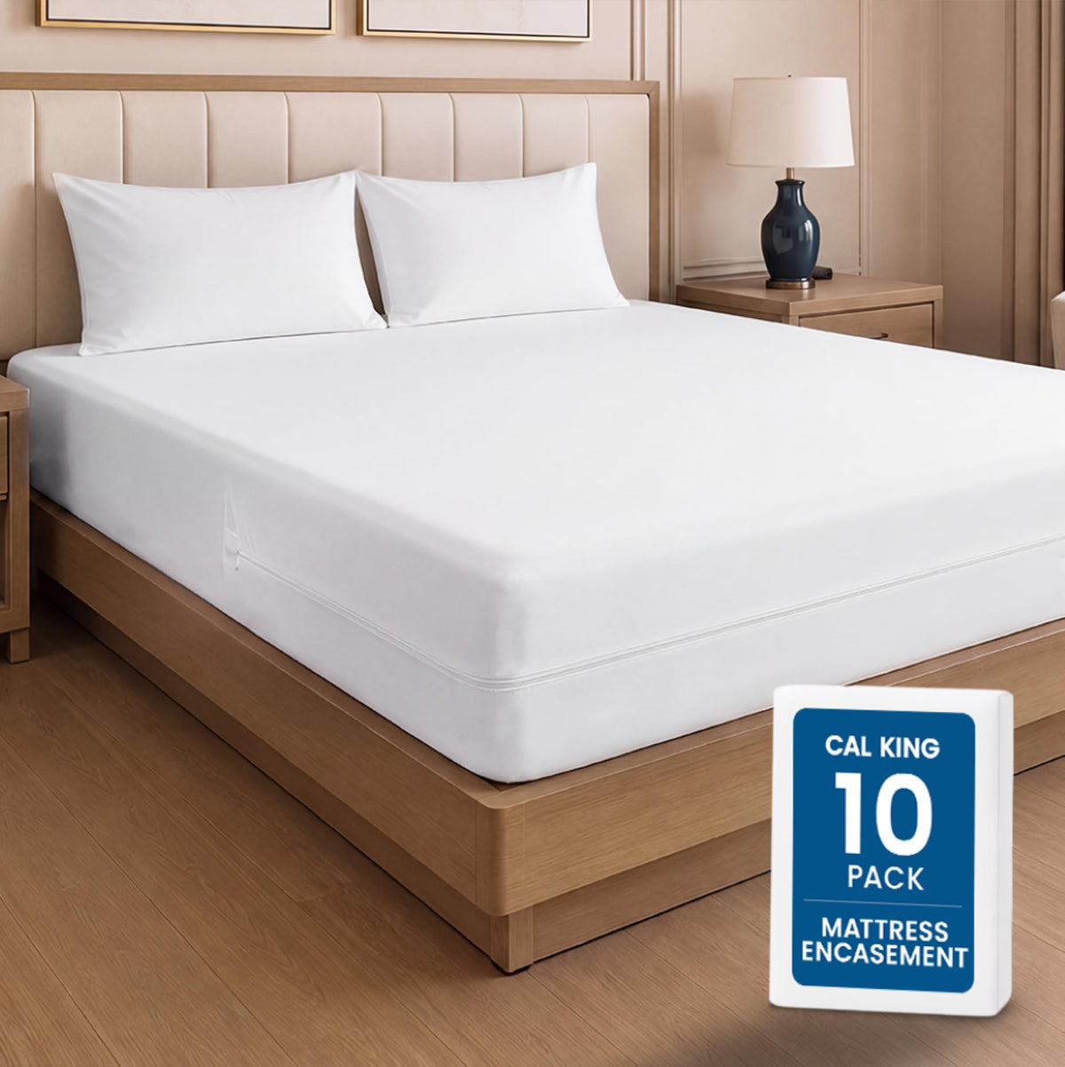 Utopia Bedding Zippered Mattress Encasement, 100% Waterproof Bed Bug and Dust Mite Proof Mattress Protector, Absorbent Six-Sided Mattress Cover
