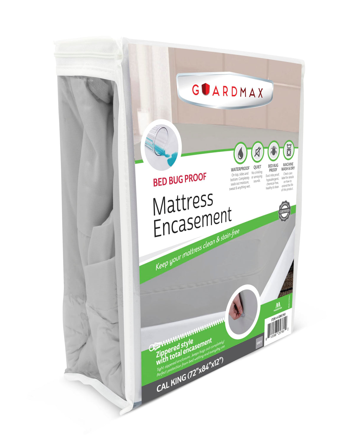 Guardmax Waterproof Jersey-Knit Zippered Mattress Encasement