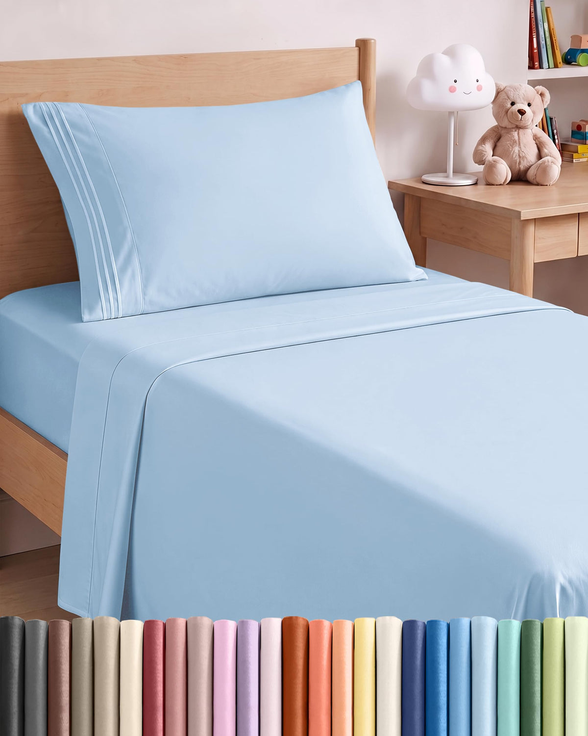 CGK Unlimited 4 Piece Sheet Set - Ultra-Soft, Breathable & Cooling Bed Sheets Set - Hotel Luxury Bedding for Women & Men with Deep Pockets - Wrinkle & Fade Free - Oeko-Tex