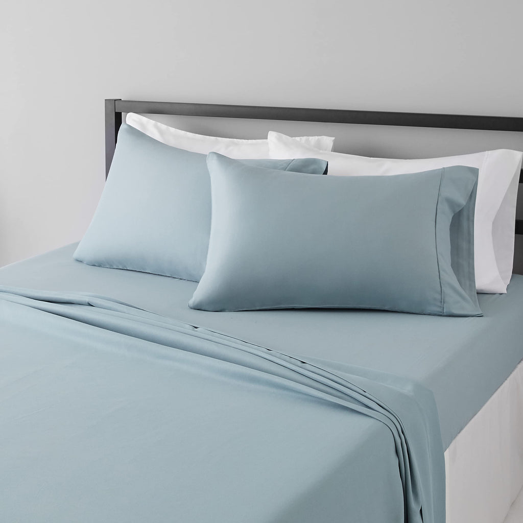 Amazon Basics Lightweight Super Soft Easy Care Microfiber 4-Piece Bed Sheet Set with 14-Inch Deep Pocket