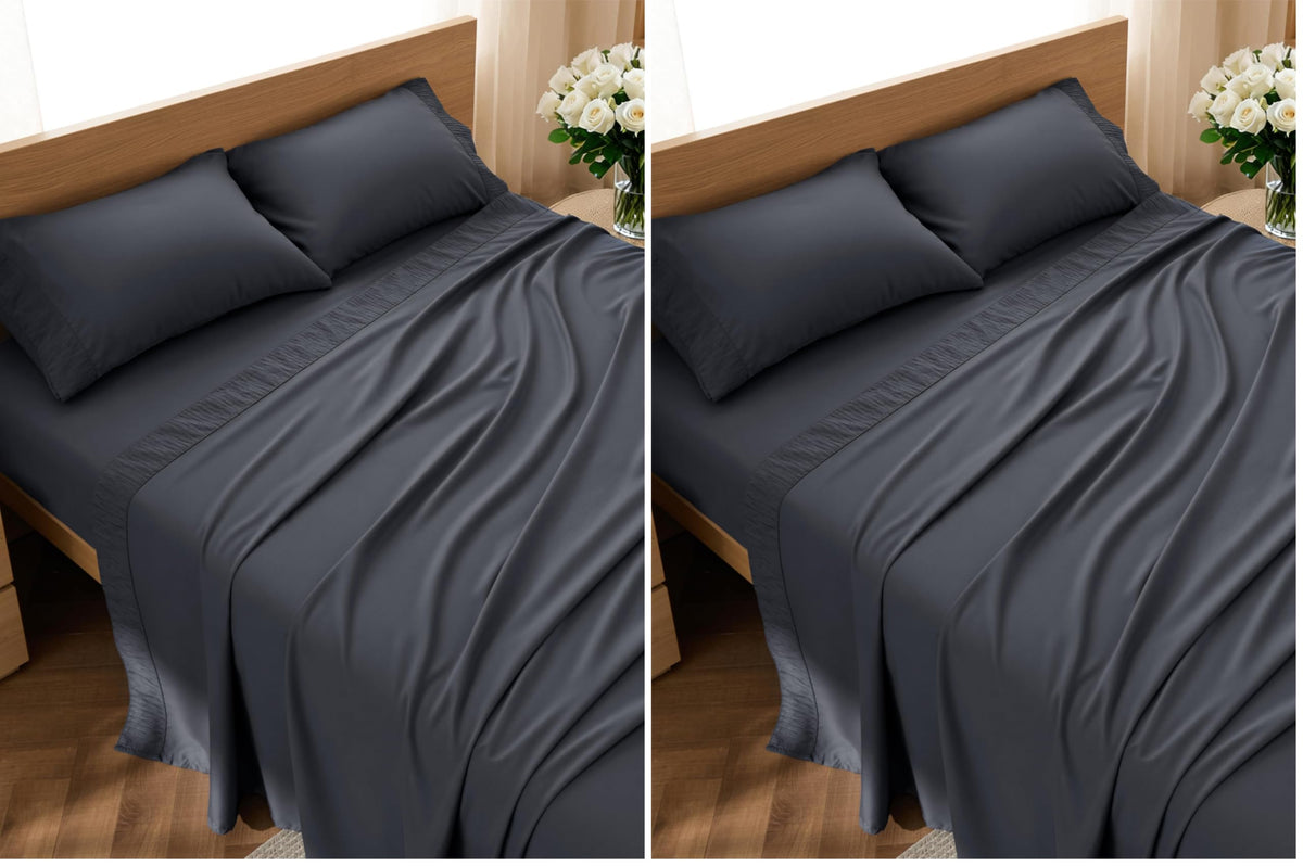 Bedsure Sheet Set - Soft Sheets - Breathable & Cooling - Hotel Luxury - Easy Care Polyester Microfiber Bedding