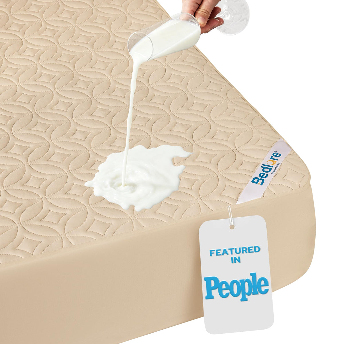 BEDLORE Waterproof Breathable Mattress Protector Cover