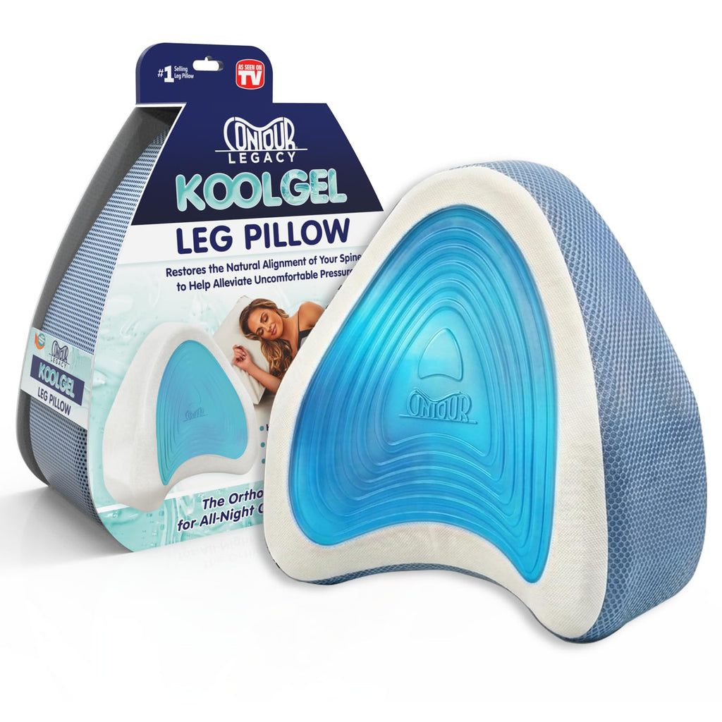 Contour Legacy Leg & Knee Foam Support Pillow - Soothing Relief for Sciatica, Back, HIPS, Knees, Joints - As Seen on TV