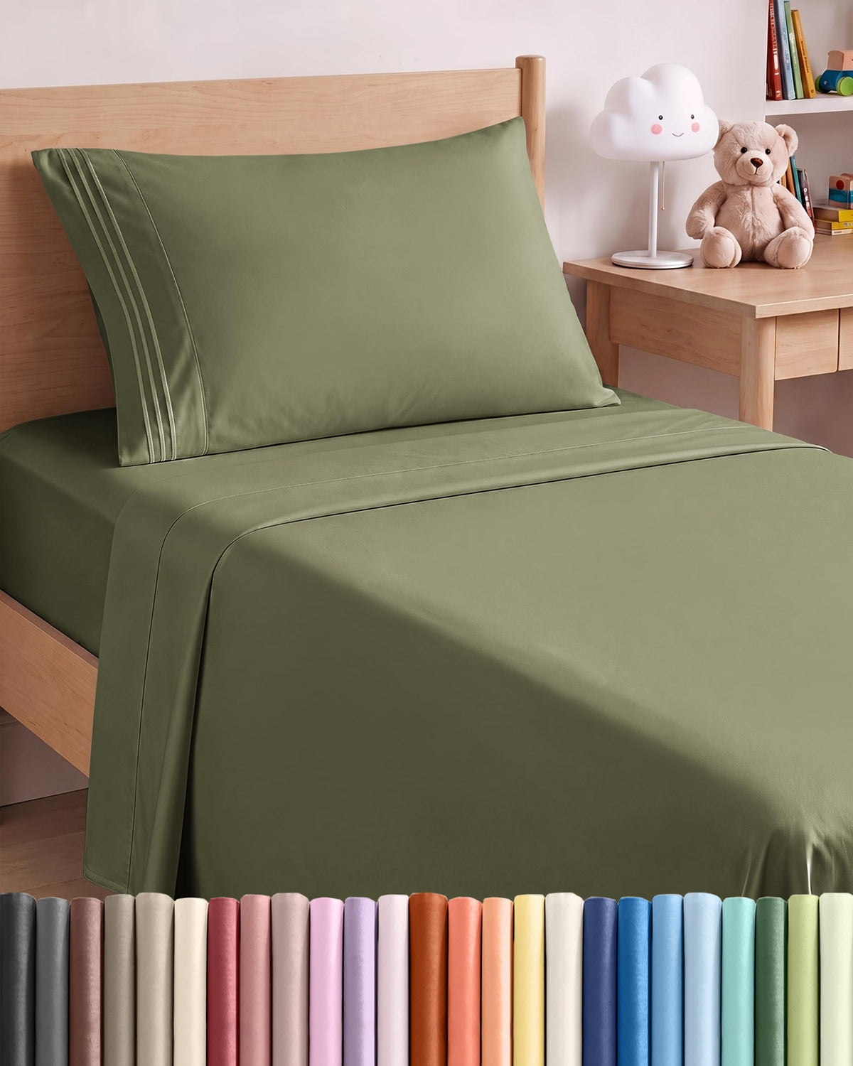 CGK Unlimited 4 Piece Sheet Set - Ultra-Soft, Breathable & Cooling Bed Sheets Set - Hotel Luxury Bedding for Women & Men with Deep Pockets - Wrinkle & Fade Free - Oeko-Tex