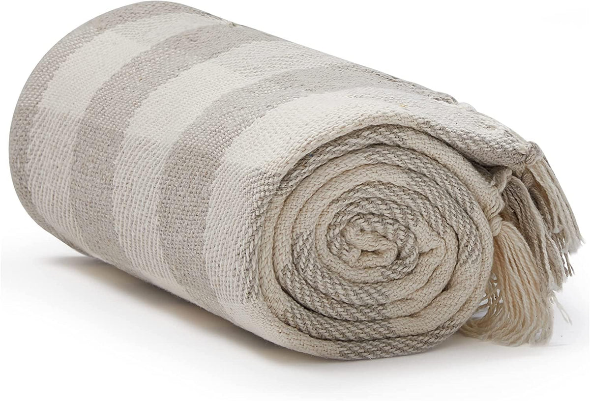 Americanflat Cotton Herringbone Throw Blanket for Sofa