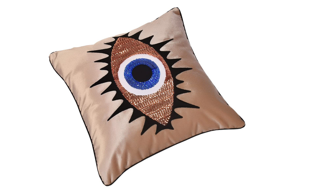GELIVING Midnight Blue Evil Eye Velvet Throw Pillow Set